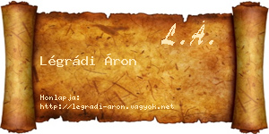 Légrádi Áron névjegykártya
